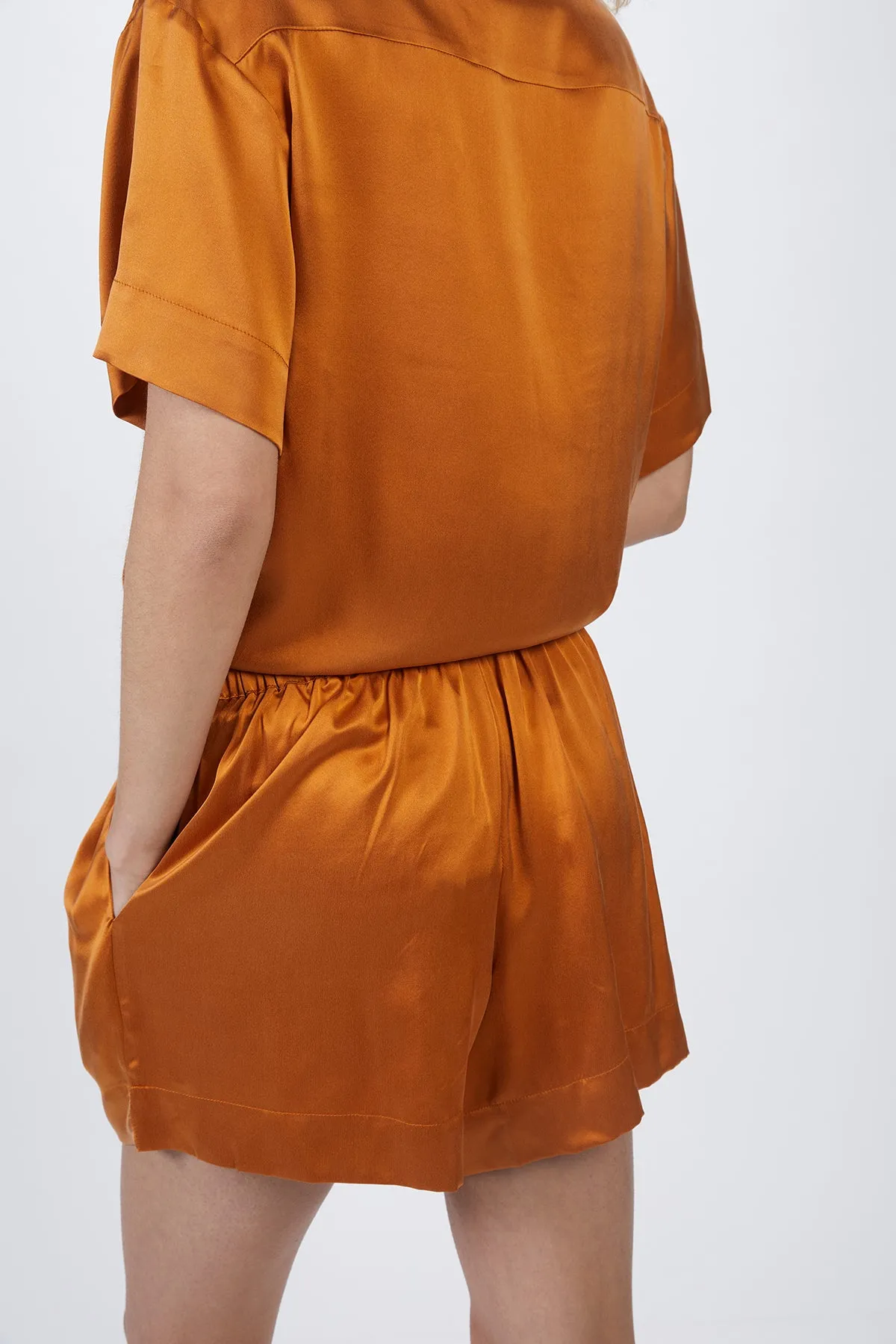 ZURICH SILK-SATIN SHORTS